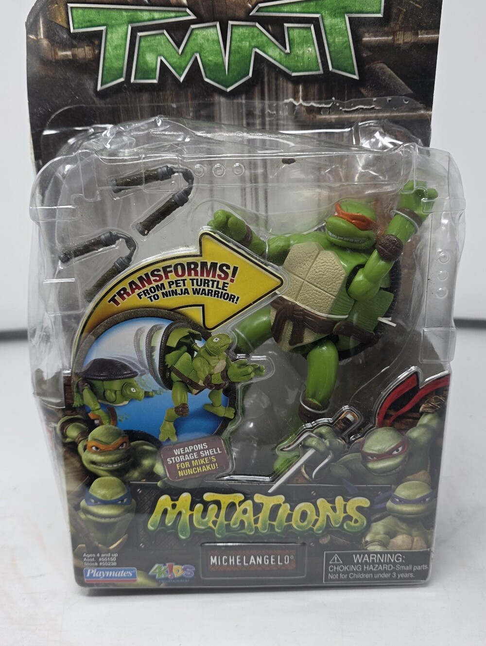 TMNT Teenage Mutant Ninja Turtle MUTATIONS Michelangelo 2008 NIP (Read)